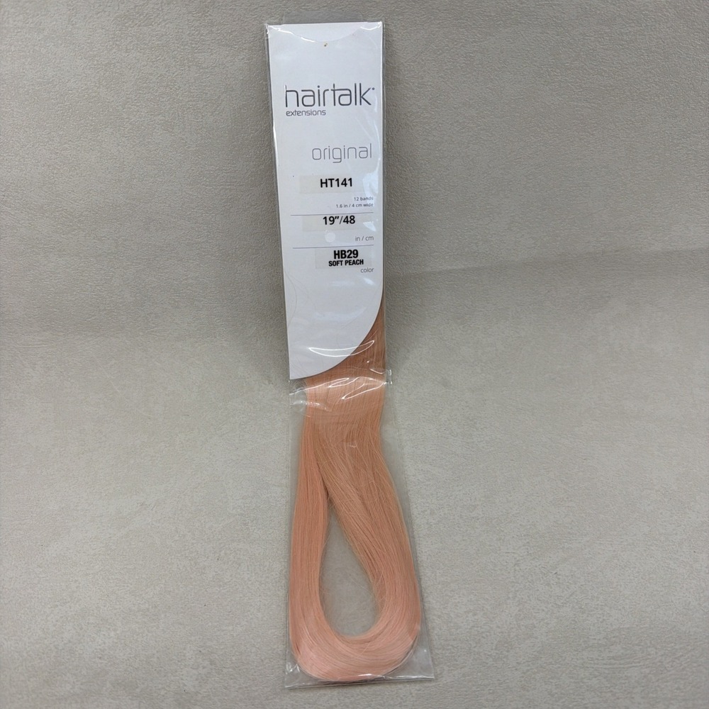 Hairtalk Tape In Extensions Original Fantasy Color Soft Peach 12 Tapes 19" NEW